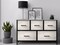 Sorbus Dresser with 5 Drawers - Storage Chest Organizer Unit with Steel Frame, Wood Top, Easy Pull Fabric Bins - Long Wide TV Stand for Bedroom Furniture, Hallway, Closet & Office Organization